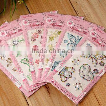 Custom Mixed Color Butterfl Rhinestone Jewelry Seal Rhinestone Acrylic Decoration Stickers photo-6