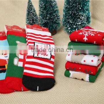 2015 new fashion custom soft warm microfiber polyester christmas indoor socks