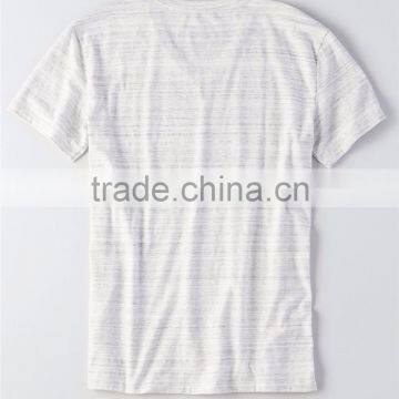 MGOO Customize Your Embroidery Logo Bulk Blank Roll-up Sleeve T-shirts Mens V Collar Cotton T Shirt photo-5