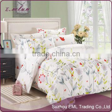 2016 new style design home textile 100% pure cotton printing bedclothes four bedding sets EML-12-W1007