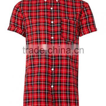 Mens Long Line Scotland Plaid Shirt 100 Cotton Shirt photo-4