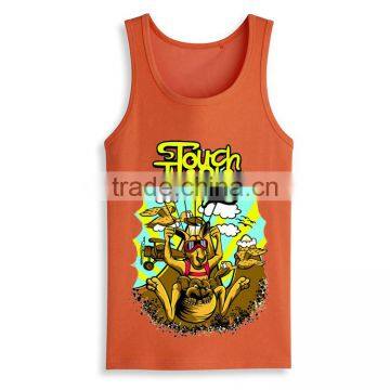 Bulk Manufacturer Hot Sale Fashion Design Mens Stringer 100 Cotton Tank Top photo-2
