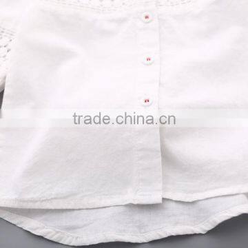 S33435W Girls Long Sleeve Shirt Baby Girls White Blouse Brand School Casual Shirts photo-6