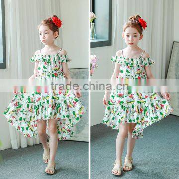 S17613A New Arrival Sleeveless Floral 2017 Summer Kids Girl Dress photo-6