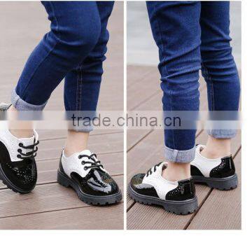 S16630A 2017 Boys Leather Shoes Flat Casual Dress Shoes photo-4