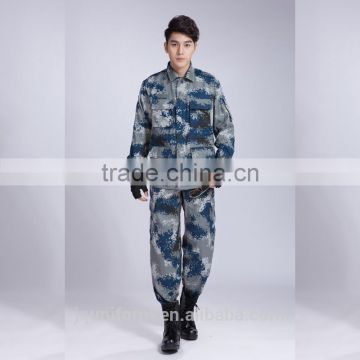 Juqian 2016 hot blue unisex workwear mens military camouflage garment safe protection security guard uniforms Wholesale