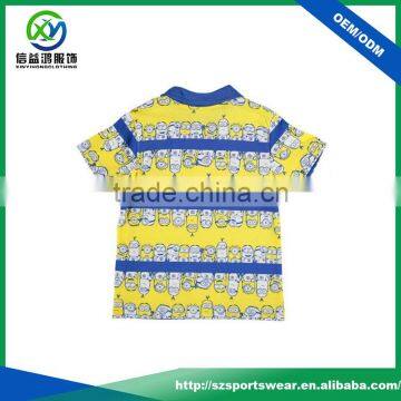 Sublimation Cartoon Colorful Kids Polyester Jersey Polo Shirts photo-2