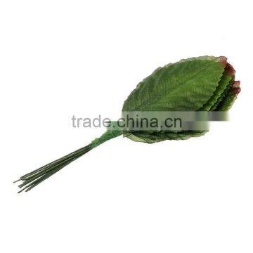 Terylene Artificial Leaf Flower Decoration Green 11.0cm(4 3/8"), 1 Packet