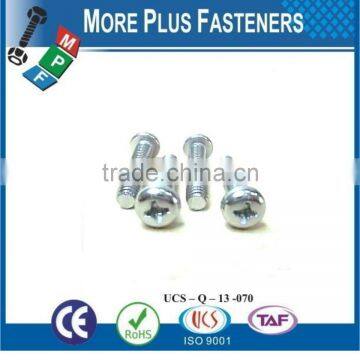 Made in Taiwan Stainless Slot Recessed Undercut Flat Head Machine Screw Passivated