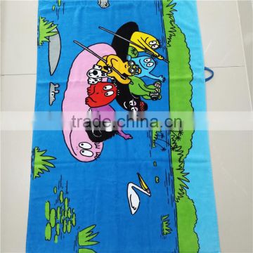 China Factory Custom Private Design 100% Cotton Velour Printed Beach Towel