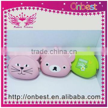 lovely cat ear silicone rubber change/coin purse