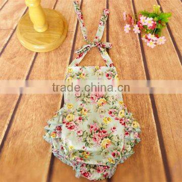 Floral Girl Boutique Clothes Newborn Baby Clothes Rompers Newest Printed Baby Romper photo-5