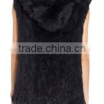 YR253 Lots of Color Rabbit Fur Gilet/Fashion Women Fur Waistcoat Vest photo-4