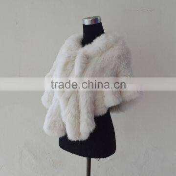 SJ1004 Various Colors Rabbit Knitting Fur Shawl Capes