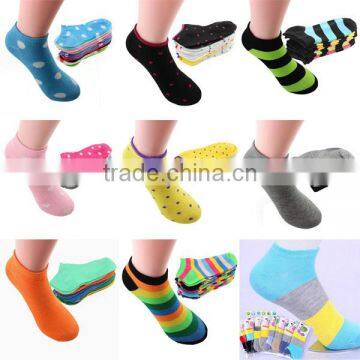 cheap stripe cotton women ankle socks