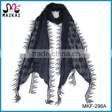 High quality women's beautiful lace fashion scarf exporter