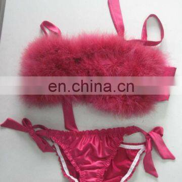 Rabbit fur Ladies new fashion Sexy Lingeriein G-strings & Top