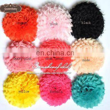 Hot Sale Promotion Flowers 4" New Snow Ball Flowers Fluffy Bride Hair Flowers DIY Flowers on sunshine field