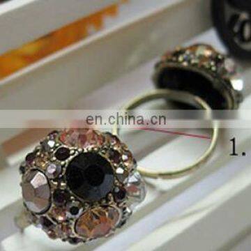 Godbead Mushroom Head Ring Fashion Plated Genuine Austrian Crystal Party Club Rings Jewelry photo-4