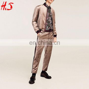 Wholesale Dongguan Custom Man Casual Velvet Trousers With Side Stripes