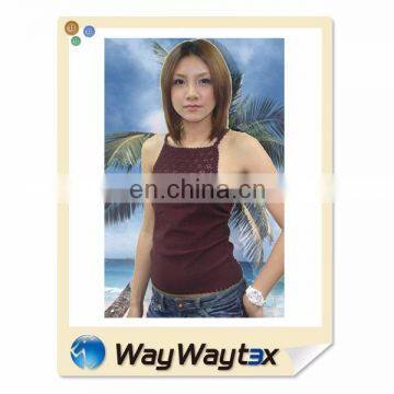 Sexy design of hand made viscose women knitted sleeveless sweater