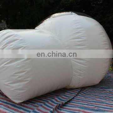 white and clear inflatable bubble tent