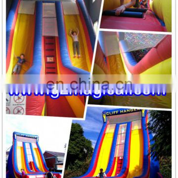 Exciting commercial rent double giant inflatable dry slide for adult