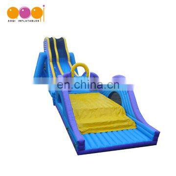 super fun high inflatable water slide with air jump bag for sale