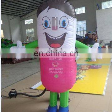 High quality inflatable moving cartoon costume with person inside, mobile mascot