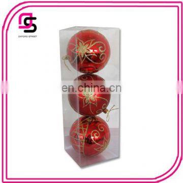 Plastic Christmas ball ,Christmas tree ball,Christmas hang-painted ball 3/S