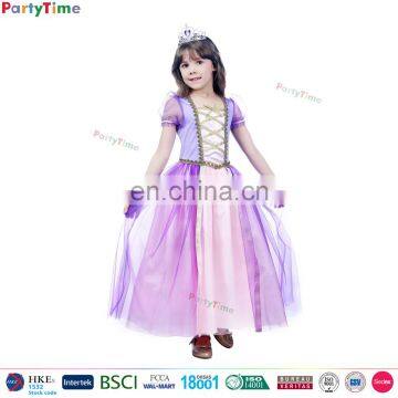 little pretty girl purple halloween dresses kids cosplay rapunzel costume