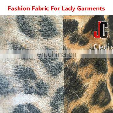 Raw Material Gold Leopard Print Design 100% Rayon Silk Soft Poplin Printed Fabric photo-5