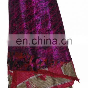 Buy Online Vintage Silk Sari Wrap round Skirt Long Length