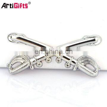 Oem Custom Design High Quality Plated Stainless Steel Scissors Shaped Badge Pin