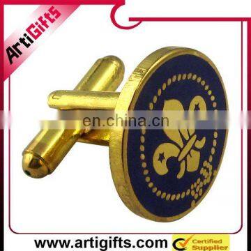 2012 round gold enamel fashion jewelry cuff link