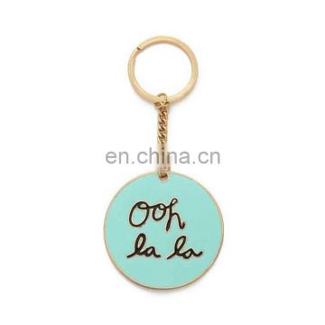 Wholesale ground gold custom enamel keychain