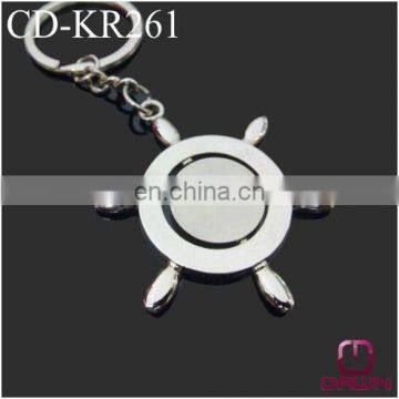 metal fashion rotatable helm keychain blank CD-KR261