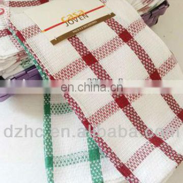 100% cotton plaid kitchen cleaning cloth made in China