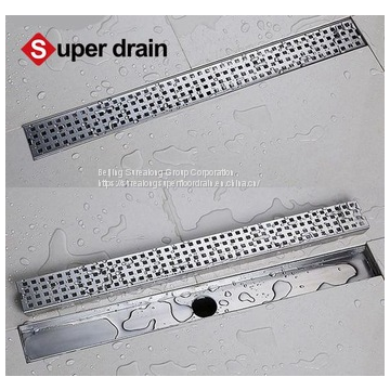 304 stainless steel washing machine kitchen outdoor toilet insert tile drain grille square  linear grid  shower floor drain