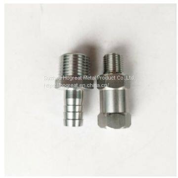SS304 SS316 Machining Parts Male Thread Equal Combination Hose Nipple for Plumbing Pipes, Threaded Bushing, Fitting