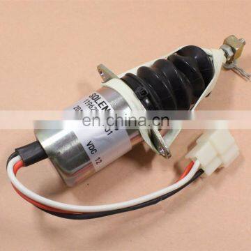 Fuel Shut Off Solenoid 119629-66801 for 3TNE88 670 770 870 970 1070 Tractor Yan mar 3TNE88