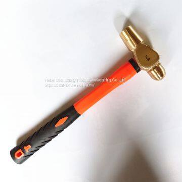Brass Ball Pein Hammer With Fiber Handle Non Sparking Hammer