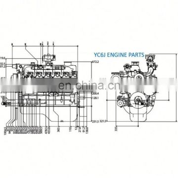 Engine crankshaft sensor G2100-3823170 for YC6J190N-40 engine