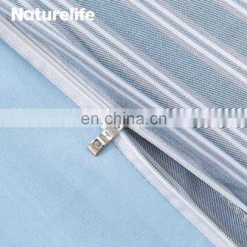 Nordic Design 100% Polyester Yarn Dyed Blue White Bed Sheet Sets Bedding With Fitted Sheets photo-4