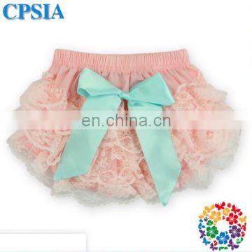 Wholesale Baby Ruffled Bloomers Lace baby Girl Bloomers,solid color baby Diaper Cover