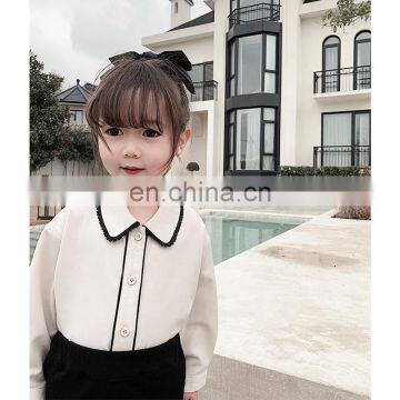 6555/Korea Style Color Blocking Simple Spring Girls Shirts Fashion High Quality All- Match Long t Shirt