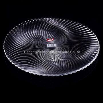 Dia 9.5inch Classical Design Round Glass Plate for Weeding Furit photo-2