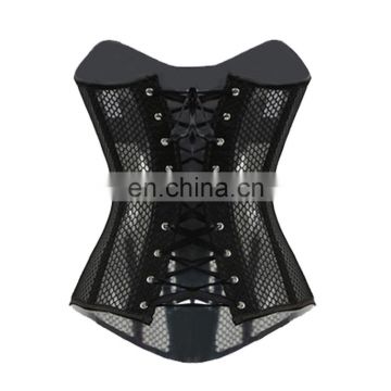 Women Waist Trainer Corset Waist See-Through Mesh Trimmer Breathable Belt Vintage Gothic Body Shaper Slimming