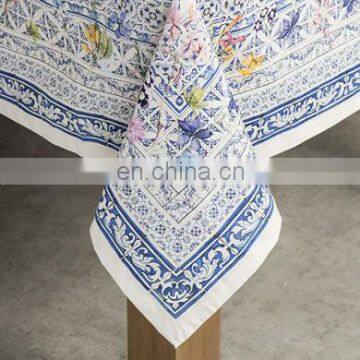 Natural Linen Rectangle Party Table Cover Kitchen Dinning Tablecloth Heavyweight Cotton Dust-Proof Table Cover photo-2