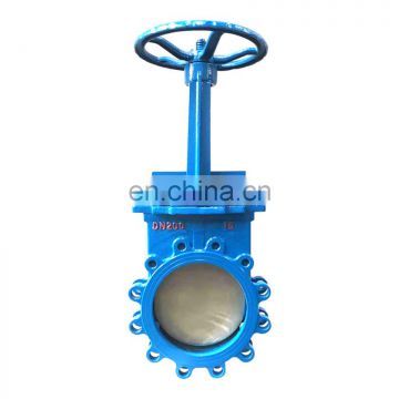 Rising Stem Brass Yoke Nut Double Sealing Knife Gate Valve For Slurry